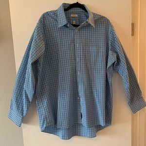 Izod Blue long sleeve 17-17 1/2 34-35 Classic fit